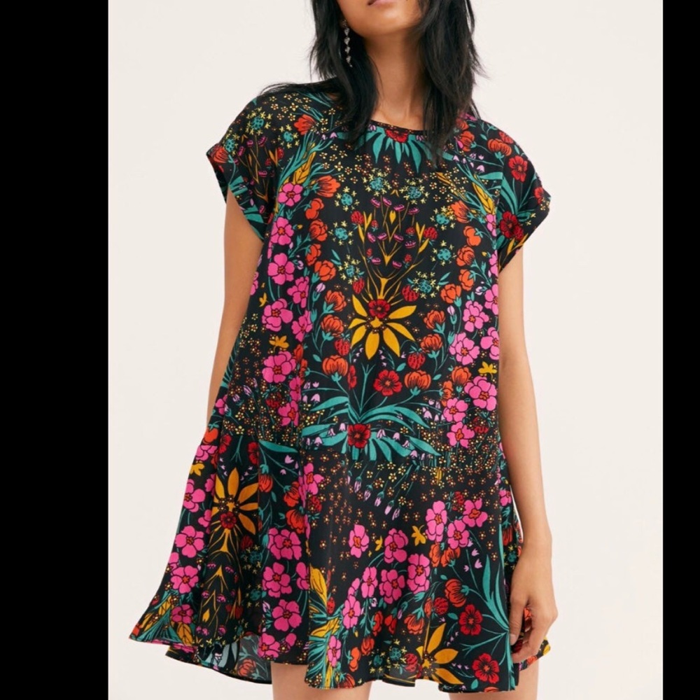 Free People Strawberry Fields Mini Dress EUC